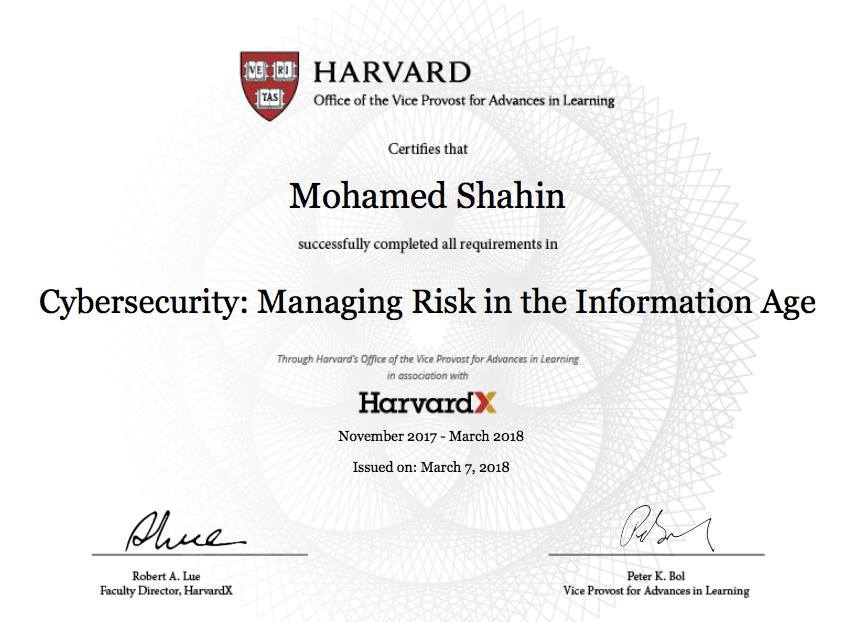 Harvard Cybersecurity Harvard Cybersecurity